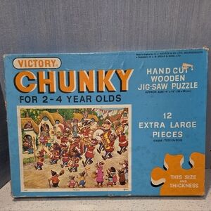 Vintage Victory Chunky Wooden Jig-Saw Puzzle Age 2-4